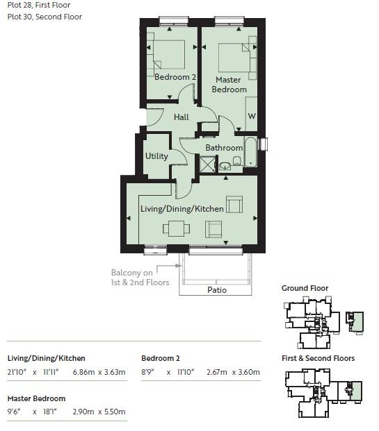 Floor Plan | Flat - Retirement | 28 Lindfield Place, Worthing | For Sale